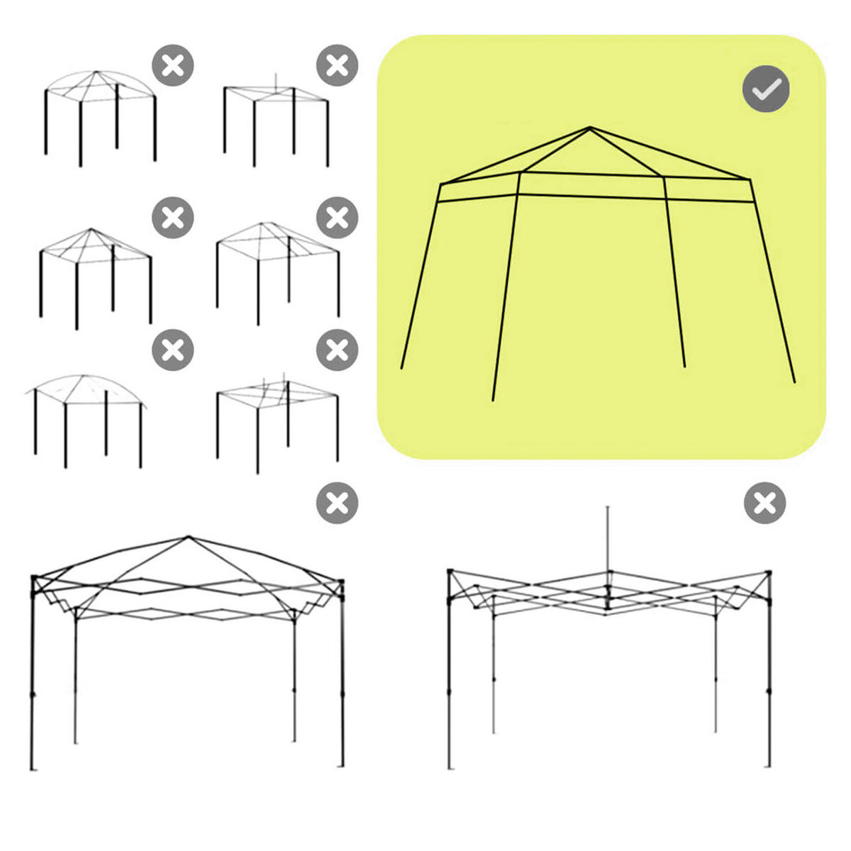 Outsunny Ersatzdach hellgrau Polyester B/H/L: ca. 300x1x300 cm Ersatzdach - hellgrau (300,00/300,00/1,00cm) - Outsunny