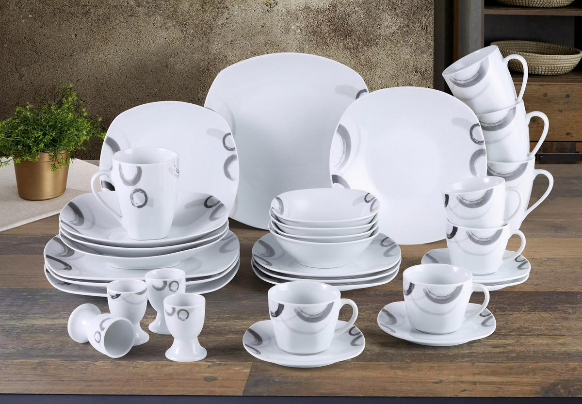 POCOline Kombiservice weiß Porzellan 32 tlg. Kombiservice_Sophie_32tlg. - weiß - POCOline