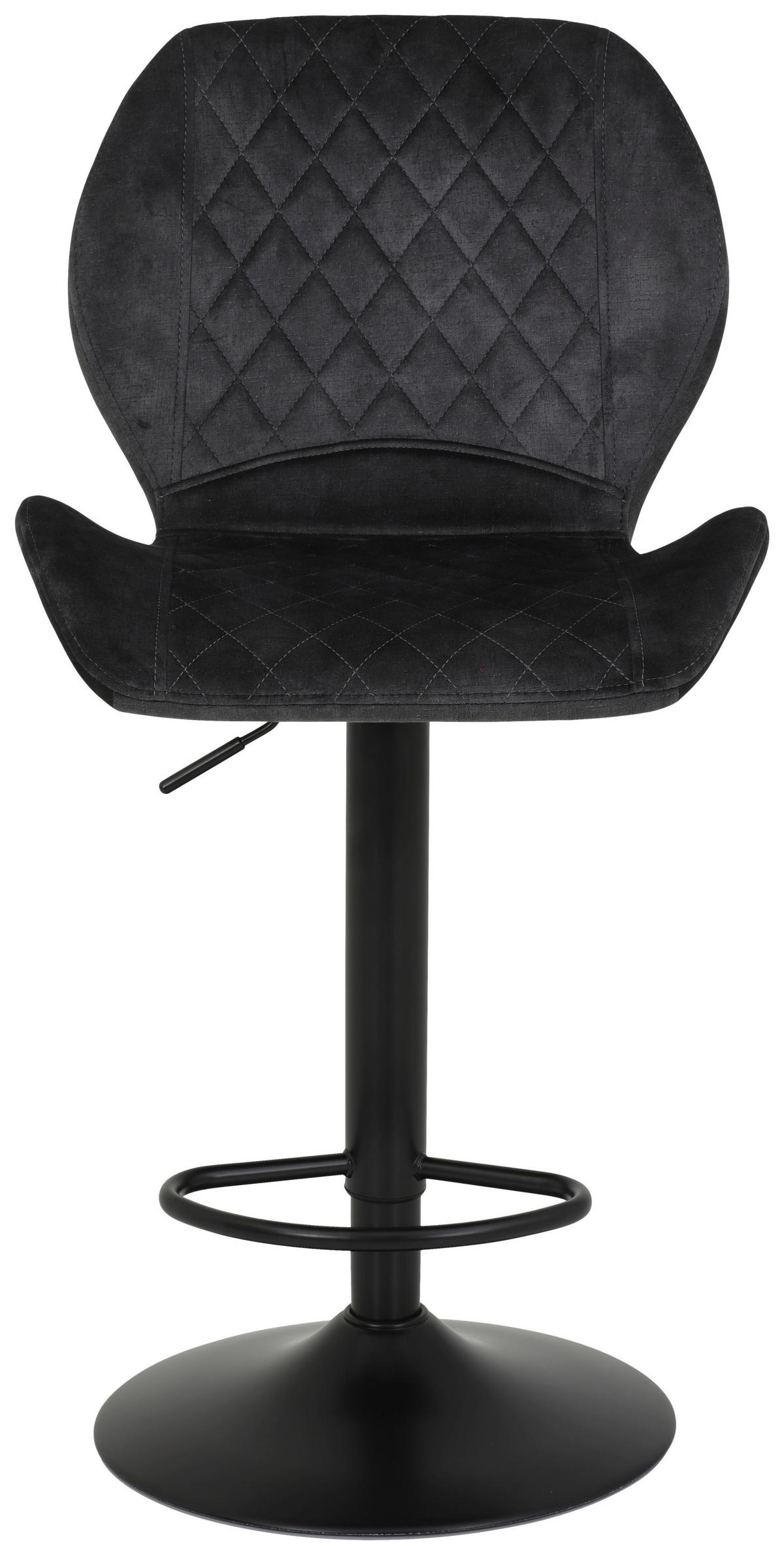 Barhocker Laila 2er Set anthrazit Vintage Microfaser B/H/T: ca. 42x117x51 cm Laila 2er Set - schwarz/anthrazit (42,00/117,00/51,00cm) - Hela