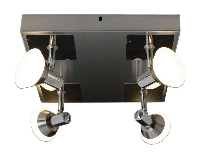Thumbnail - Näve Leuchten LED-Deckenleuchte NV1226942 Chrom Metall Glas B/H/T: ca. 28x13x28 cm 4 Brennstellen