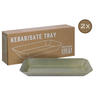 CreaTable Servierset Streat Tray Kebab/Satay grün Steinzeug Streat Tray Kebab/Satay - grün - CreaTable