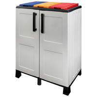 ArtPlast Mülltrennungsschrank Idea hellgrau Kunststoff B/H/T: ca. 68x90x37 cm Idea - hellgrau (68,00/90,00/37,00cm) - ArtPlast