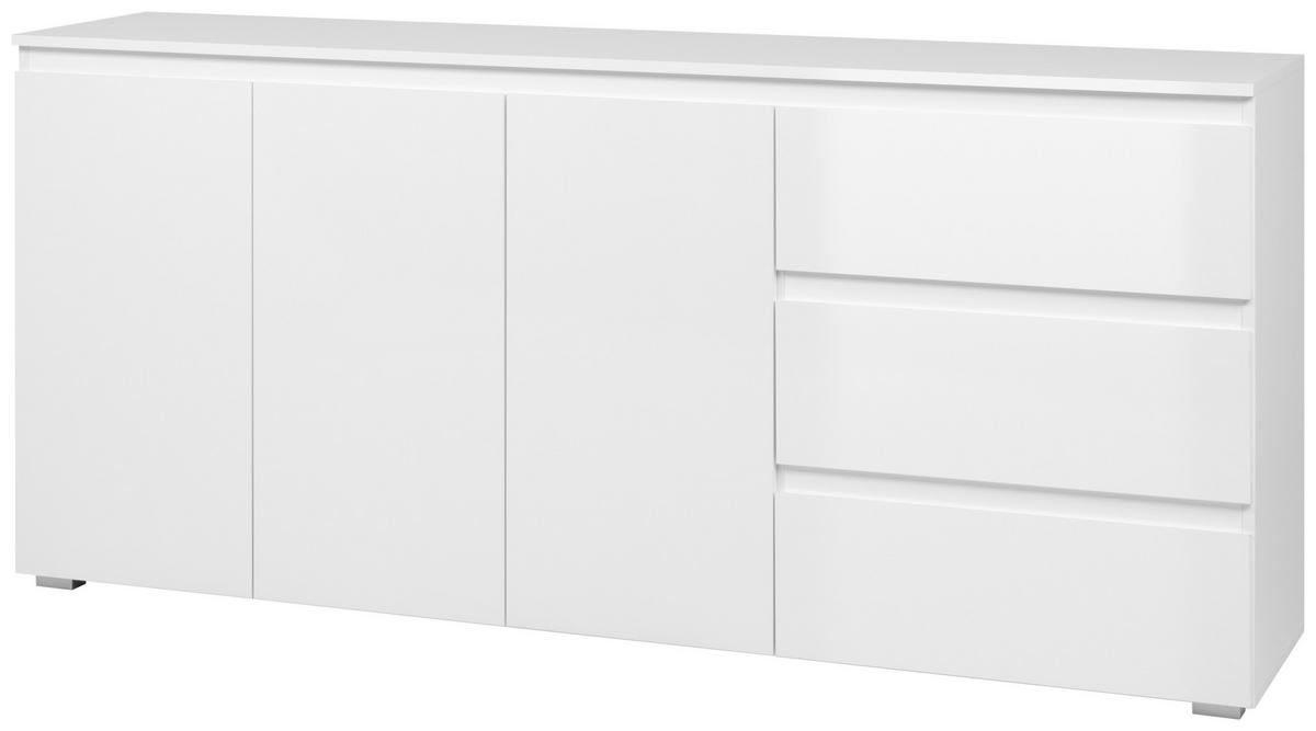 Sideboard Capetown weiß weiß glänzend B/H/T: ca. 179x81x40 cm Capetown - weiß (179,00/81,00/40,00cm)
