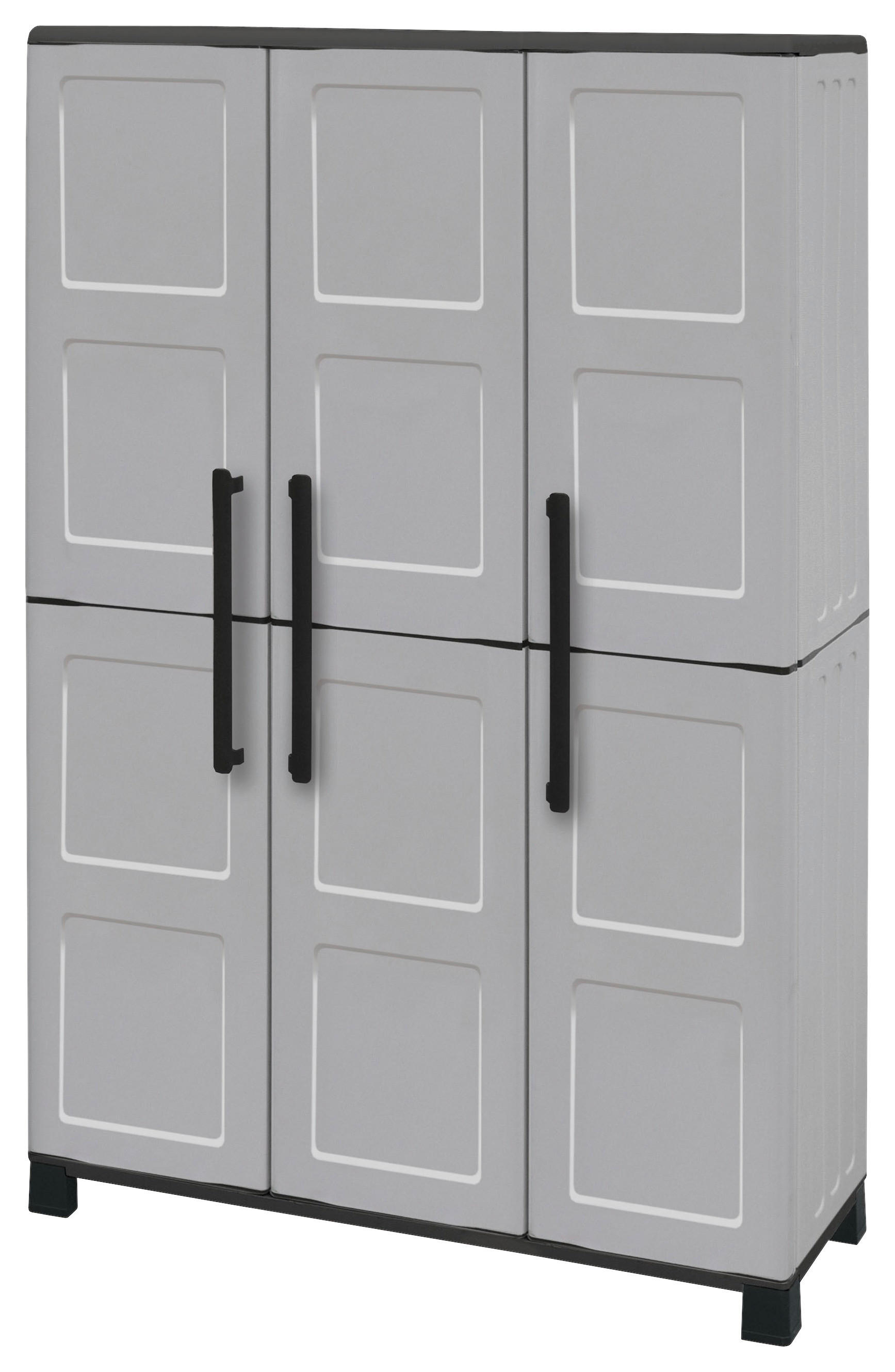 Linea Idea Kunststoffschrank Idea grau Kunststoff B/H/T: ca. 102x169x37 cm günstig online kaufen