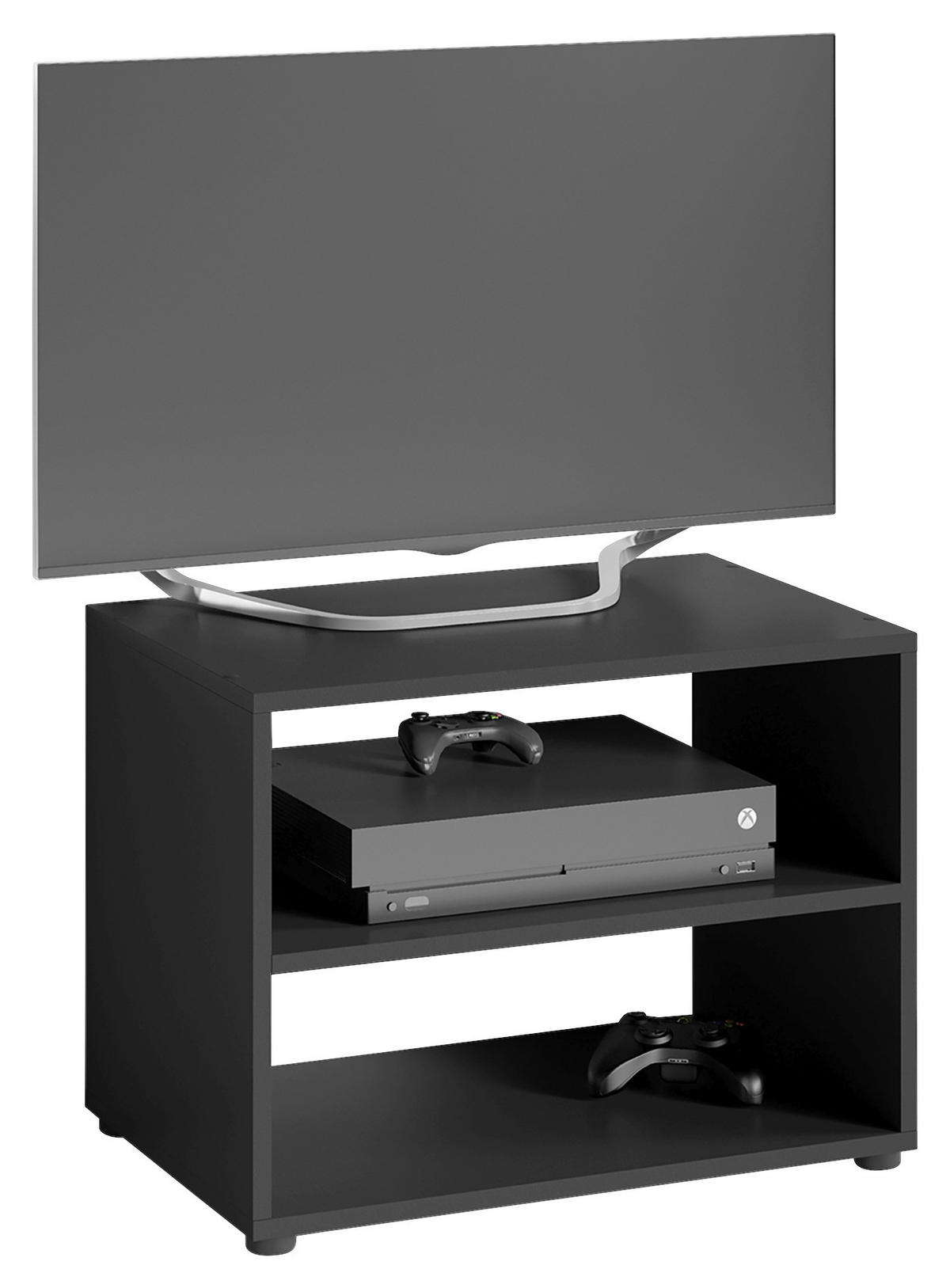 TV-Aufsatz VICTORIA schwarz Holzwerkstoff B/H/T: ca. 60x45x39 cm VICTORIA - schwarz (60,00/45,00/39,00cm) - byLIVING