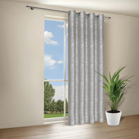 Verdunklungsvorhang Wellen grau B/L: ca. 145x245 cm Wellen - grau (145,00/245,00cm) - Happy Home