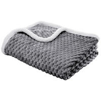 Tagesdecke Wabe Flanell Wabe - anthrazit (200,00/230,00cm) - POCOline