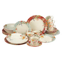 CreaTable Kombiservice Crimson multicolor Steingut 30 tlg. Crimson - multicolor - CreaTable