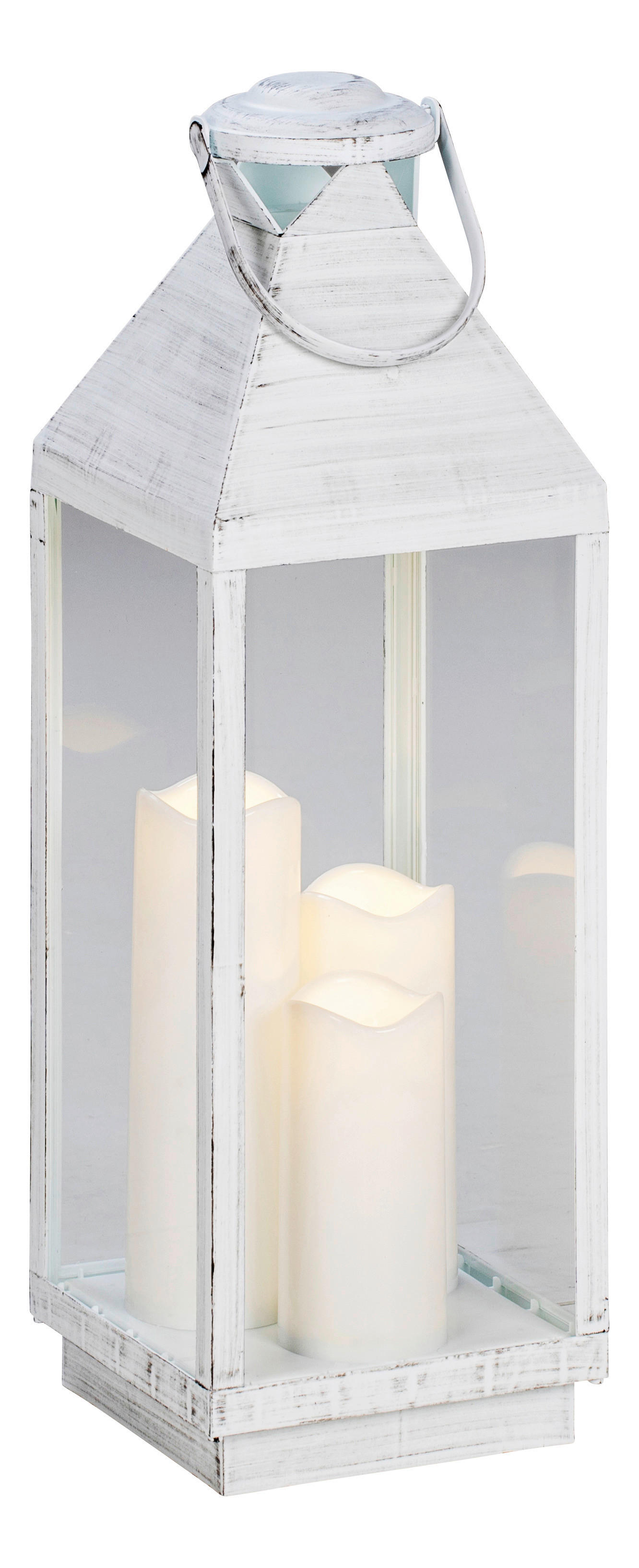 POCOline LED-Laterne weiß B/H/L: ca. 19,5x60x19,5 cm Laterne_weiß - weiß (19,50/19,50/60,00cm) - POCOline