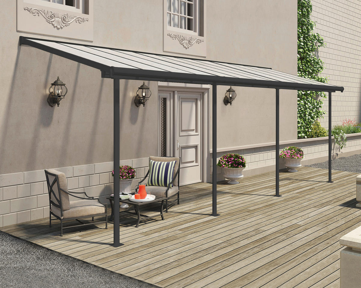 Palram Terrassendach Sierra grau Aluminium B/H/T: ca. 671x300x230 cm Sierra - grau (671,00/300,00/230,00cm) - Palram