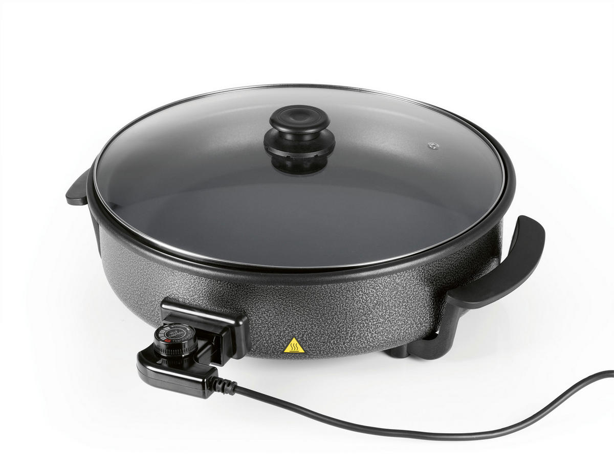 GOURMETmaxx Elektrische Party-Pfanne schwarz Edelstahl B/H/L: ca. 13,2x43,1x43,1 cm Elektrische_Party-Pfanne - schwarz (43,10/13,20/43,10cm) - GOURMETmaxx