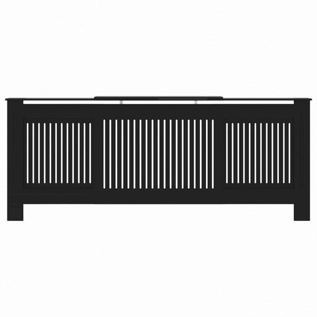 vidaXL Heizkörperverkleidung schwarz B/H/T: ca. 205x81,5x19 cm Heizkörperverkleidung - schwarz (205,00/81,50/19,00cm) - vidaXL