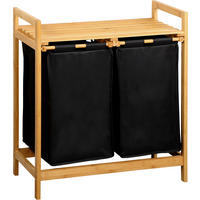 Kesper Wäschesammler natur Polyester B/H/L: ca. 33x73x64 cm Wäschesammler - natur/schwarz (64,00/33,00/73,00cm) - Kesper