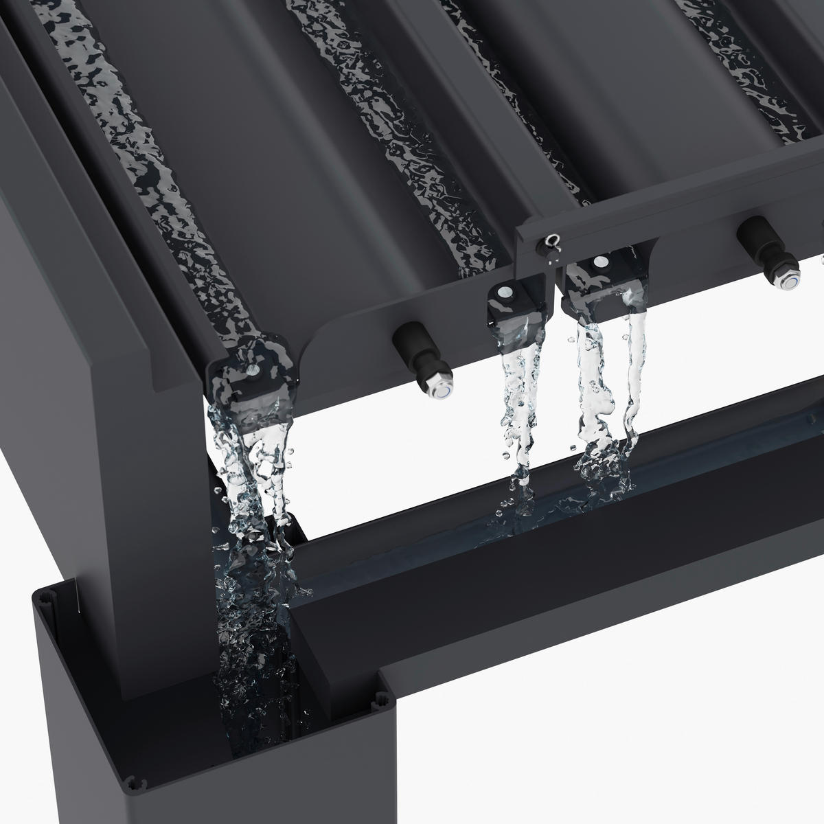 Paragon Outdoor Pergola Grand Tuscan anthrazit Aluminium B/H/L: ca. 599x256x370 cm Grand Tuscan - anthrazit (370,00/599,00/256,00cm) - Paragon Outdoor