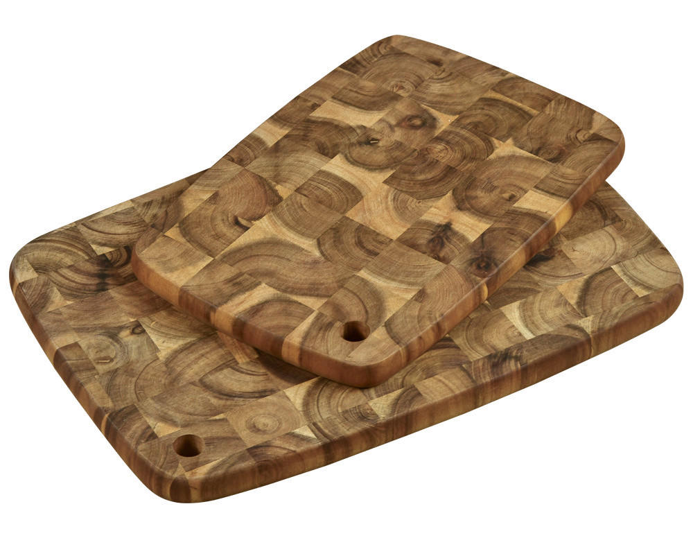 Kesper Schneidbrett natur Akazie Akazie B/H/L: ca. 28x4,5x40 cm Profi-Schneidebrett_2erSet - natur (40,00/28,00/4,50cm) - Kesper