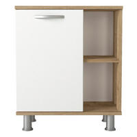 Waschbeckenunterschrank Golda weiß natur Nachbildung B/H/T: ca. 60x71,8x31,6 cm Golda - weiß/natur (60,00/71,80/31,60cm) - moebel17