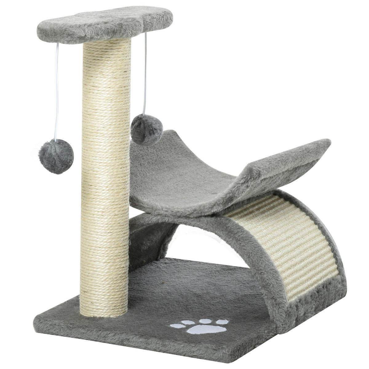 PawHut Katzenkratzbaum hellgrau Spanplatte B/H/L: ca. 30x43x40 cm Katzenkratzbaum - hellgrau (40,00/30,00/43,00cm) - PawHut