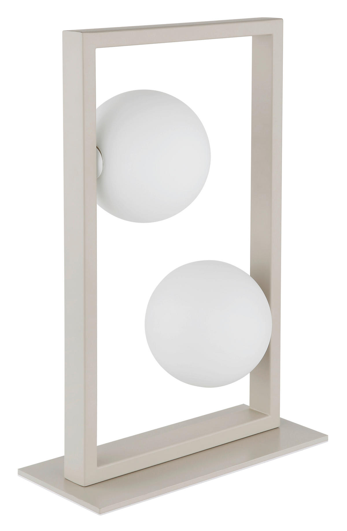 GLOBO Tischleuchte sand mattschwarz creme Glas Metall B/H/L: ca. 12x40x28 cm G9 2 Brennstellen NANDA - sand/creme (28,00/12,00/40,00cm) - GLOBO