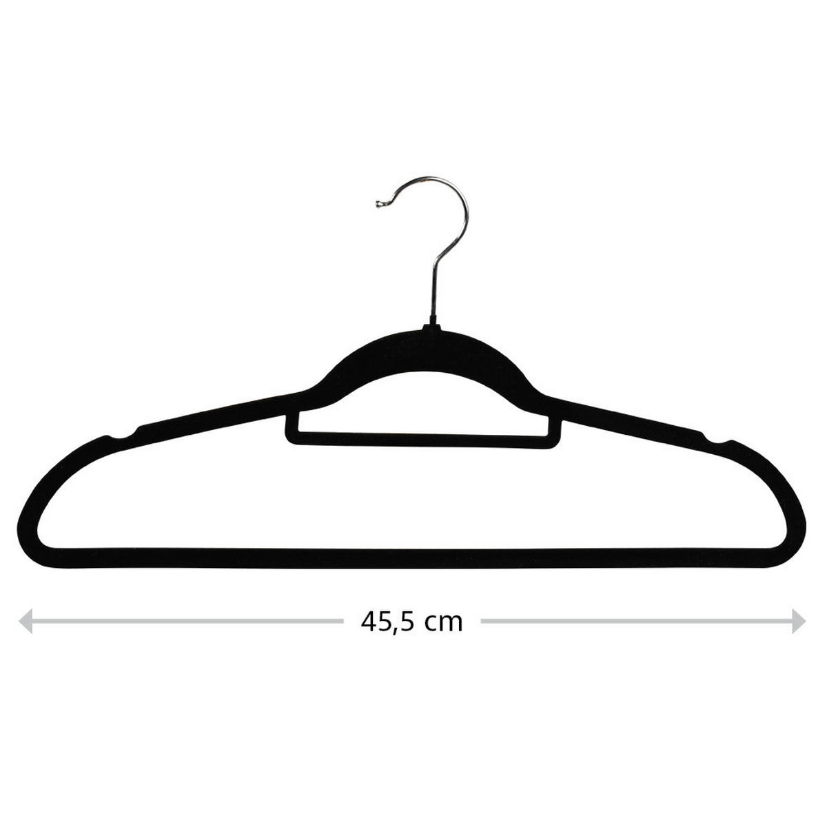 Kesper Kleiderbügel 25tlg. schwarz Kunststoff Kleiderbügel_25tlg. - schwarz (45,00cm) - Kesper