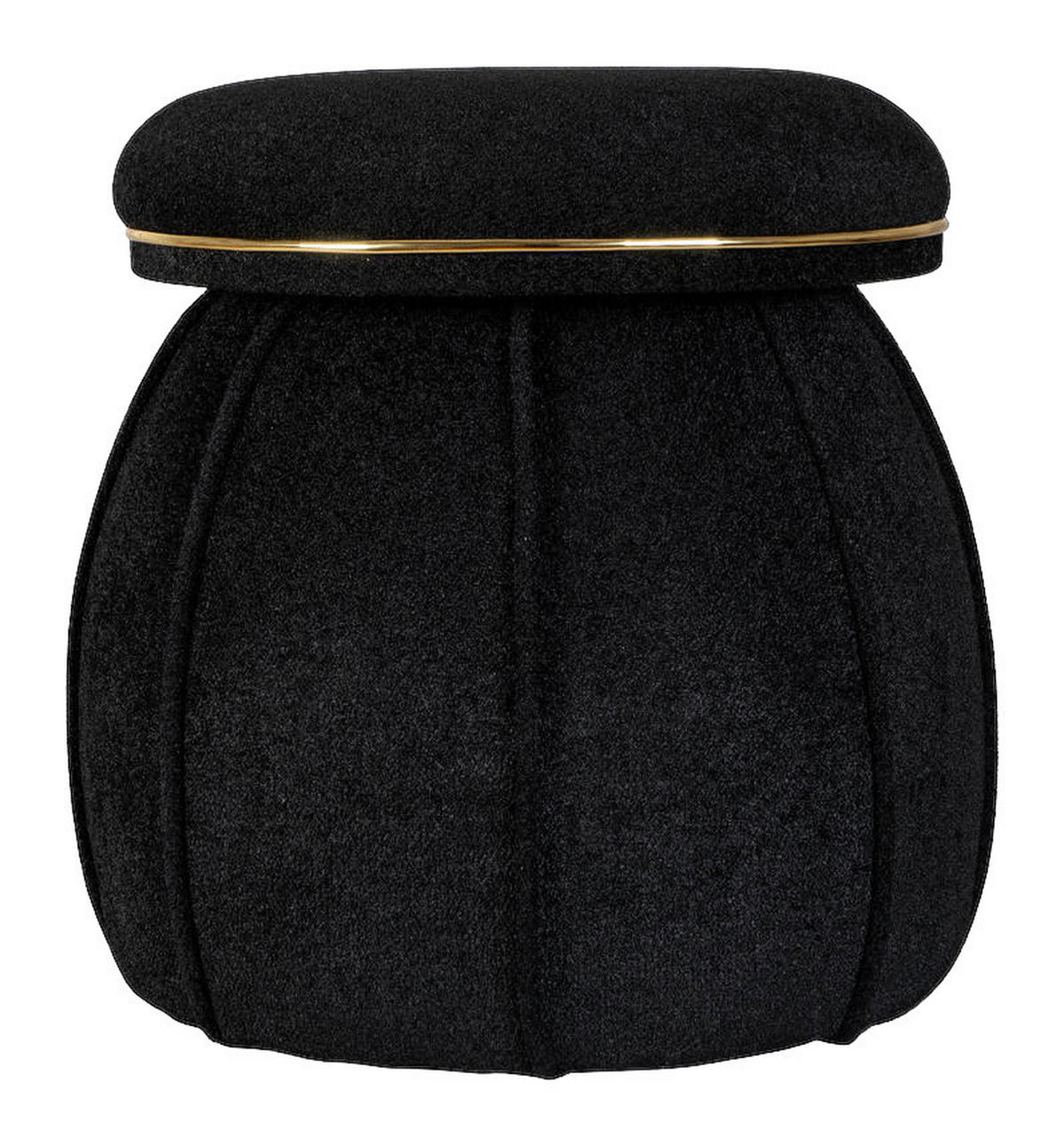 360 Living Hocker Corin 110 schwarz gold H/T: ca. 51,5x51,5 cm Corin 110 - gold/schwarz (51,50cm) - 360 Living