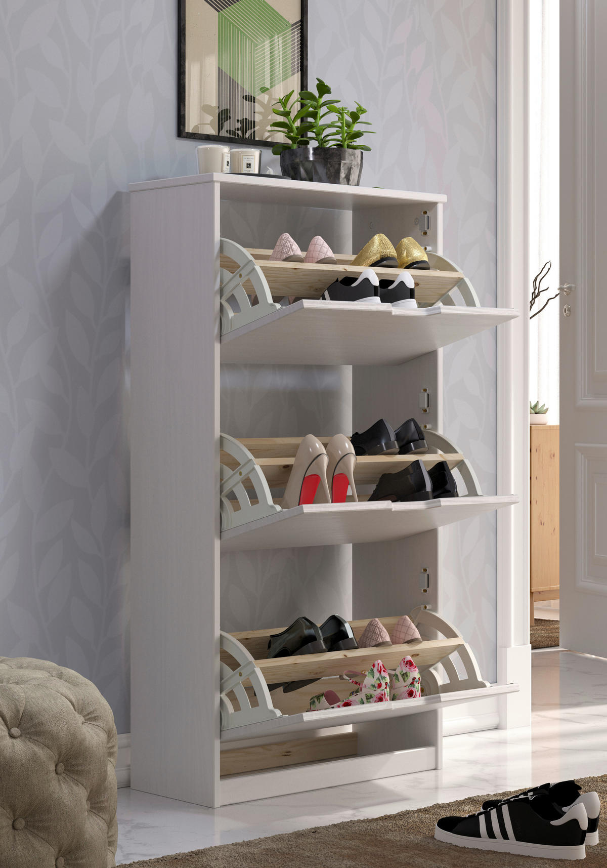 Schuhkipper Mestre B/H/T: ca. 60x114x25 cm Mestre - weiß (60,00/114,00/25,00cm)