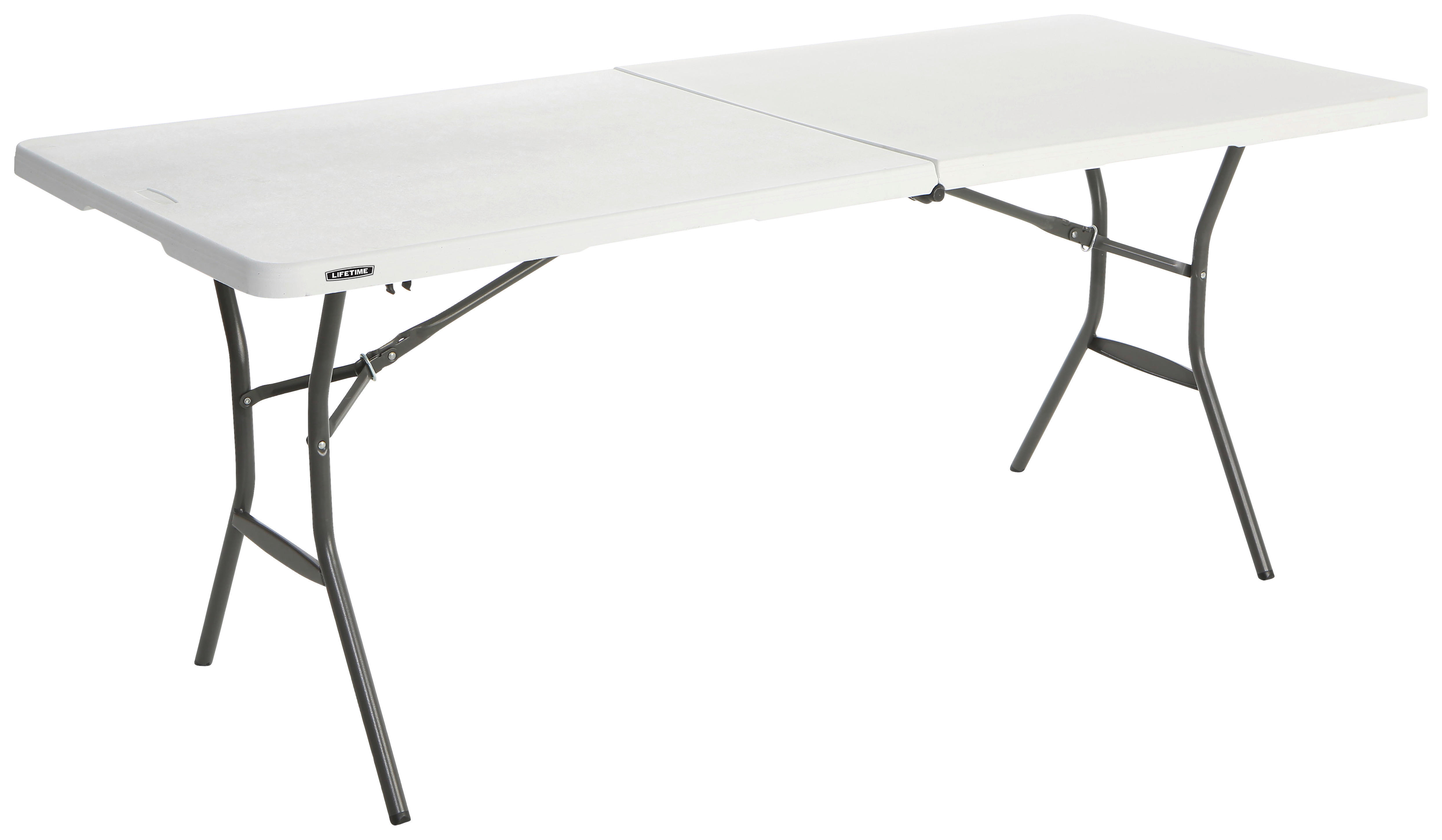 Lifetime Falt-Tisch weiß Kunststoff B/H/L: ca. 76x74x182 cm Falt-Tisch - weiß (182,00/76,00/74,00cm) - Lifetime