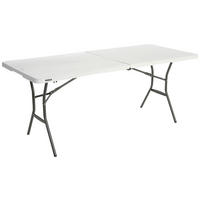 Lifetime Falt-Tisch weiß Kunststoff B/H/L: ca. 76x74x182 cm Falt-Tisch - weiß (182,00/76,00/74,00cm) - Lifetime