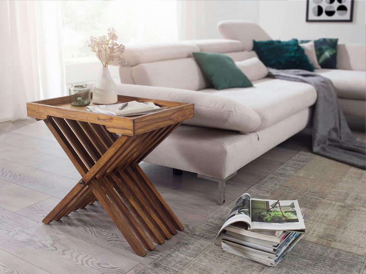 Beistelltisch rosenholz Holz B/H/T: ca. 60x57x40 cm Beistelltisch MUMBAI - rosenholz (60,00/57,00/40,00cm) - Wohnling