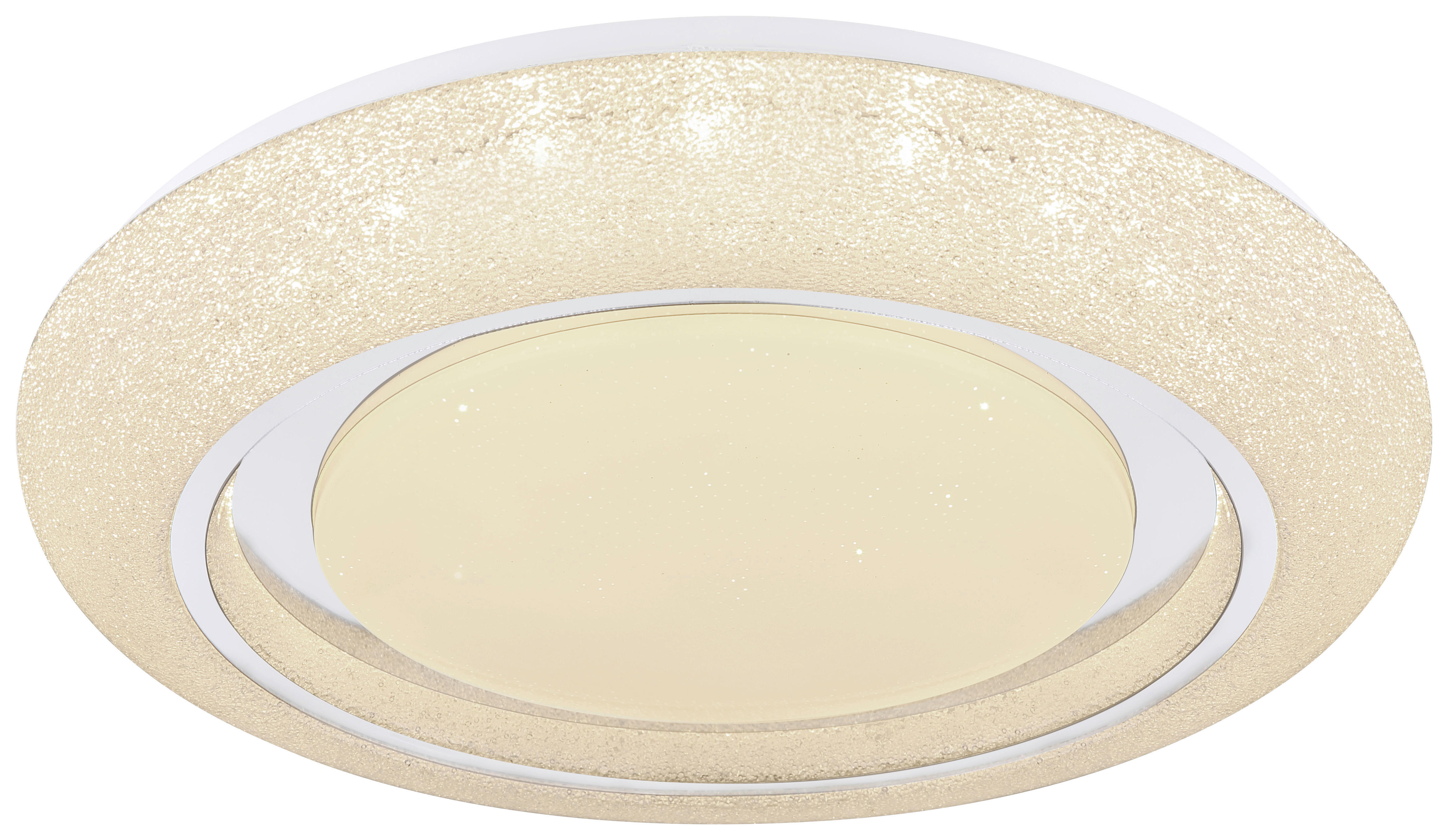 GLOBO Smarte Deckenleuchte 483111-28SH weiß Opal Acryl Chrom Metall H/D: ca. 7x48 cm Rada - weiß/Opal (48,00/7,00cm) - GLOBO