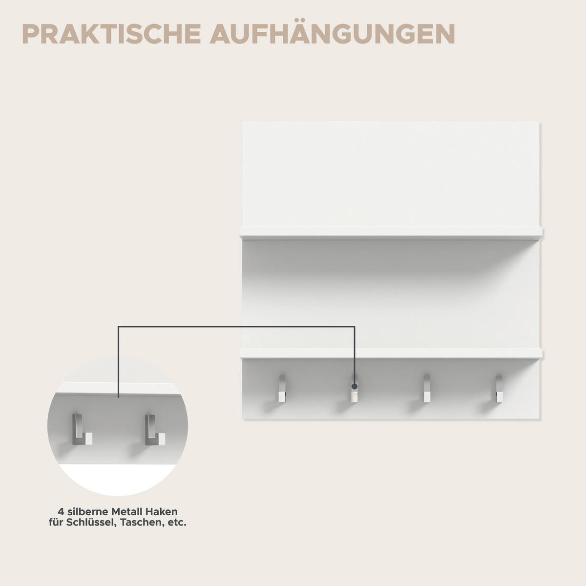 Garderobe PROJEKT X weiß weiß Hochglanz B/H/T: ca. 144x191x37 cm PROJEKT X - weiß (144,00/191,00/37,00cm) - xonox.home