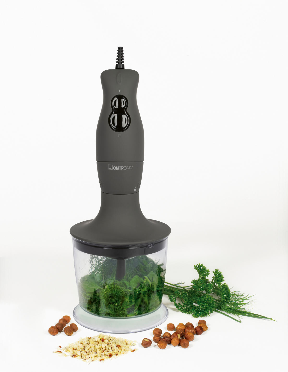 CLATRONIC Stabmixerset SMS 3777 schwarz Edelstahl B/H/T: ca. 16x37x15 cm Stabmixerset - schwarz (16,00/37,00/15,00cm) - CLATRONIC