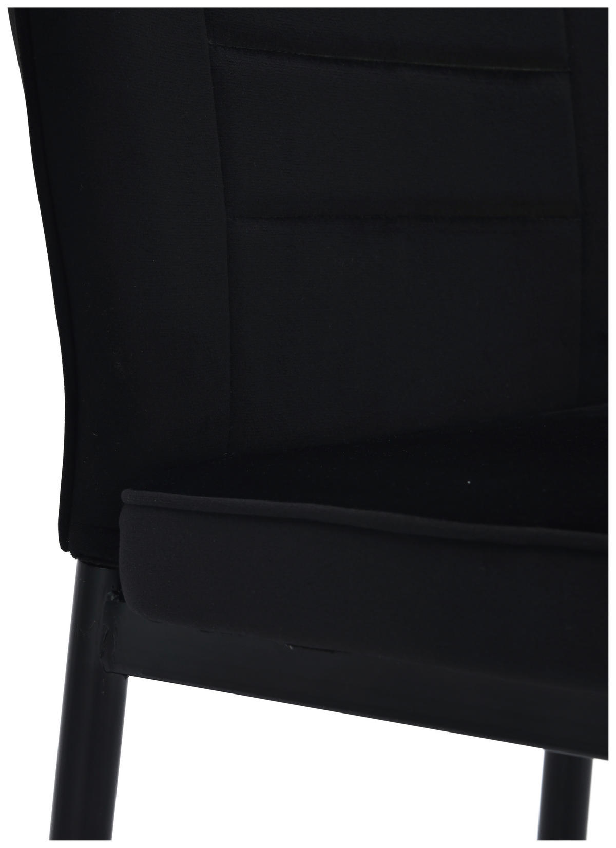 Stuhl Jimmy schwarz Samtoptik B/H/T: ca. 42x87,5x57 cm Jimmy - schwarz (42,00/87,50/57,00cm)