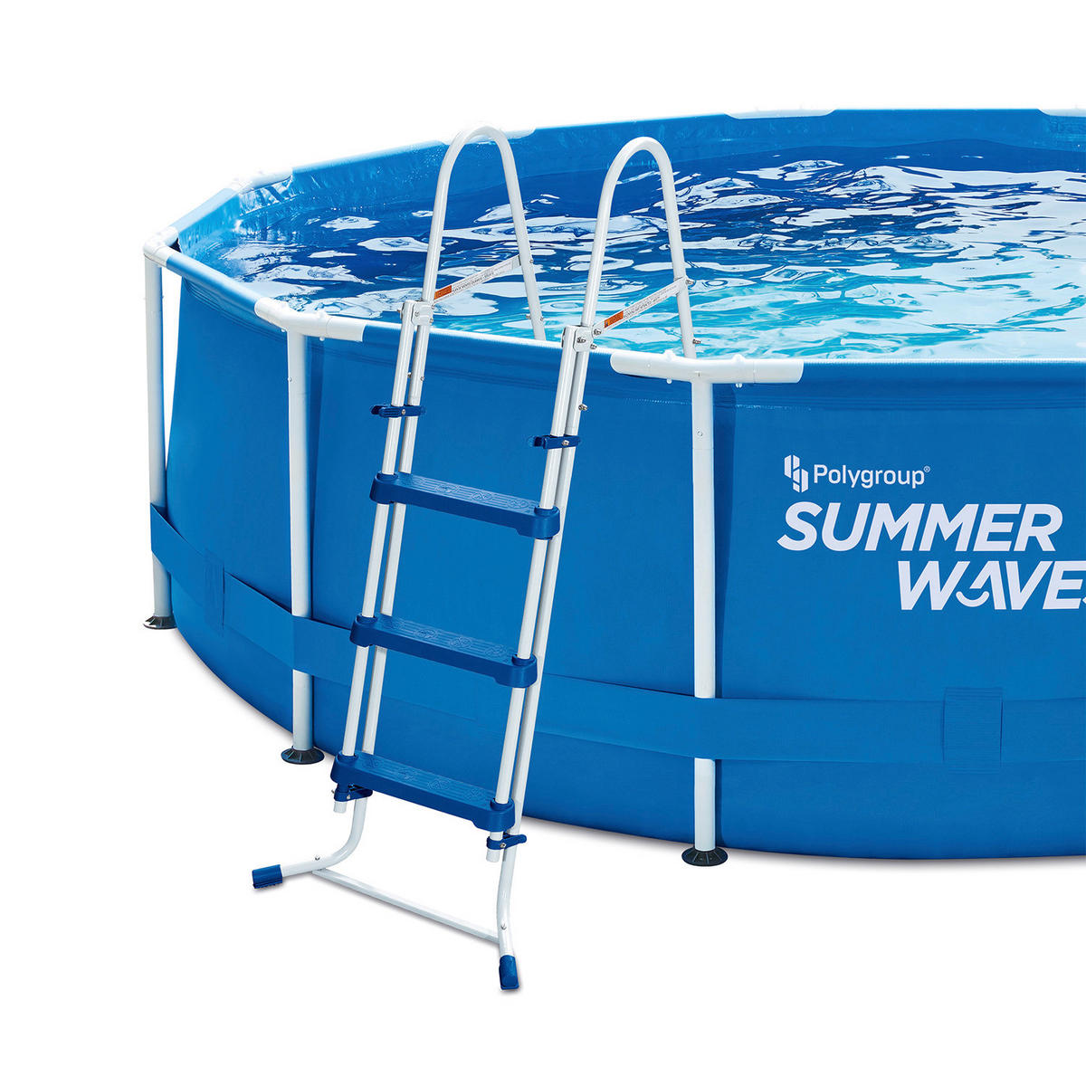 Summer Waves Poolleiter weiß Kunststoff H: ca. 91 cm Poolleiter - blau/weiß (91,00cm) - Summer Waves
