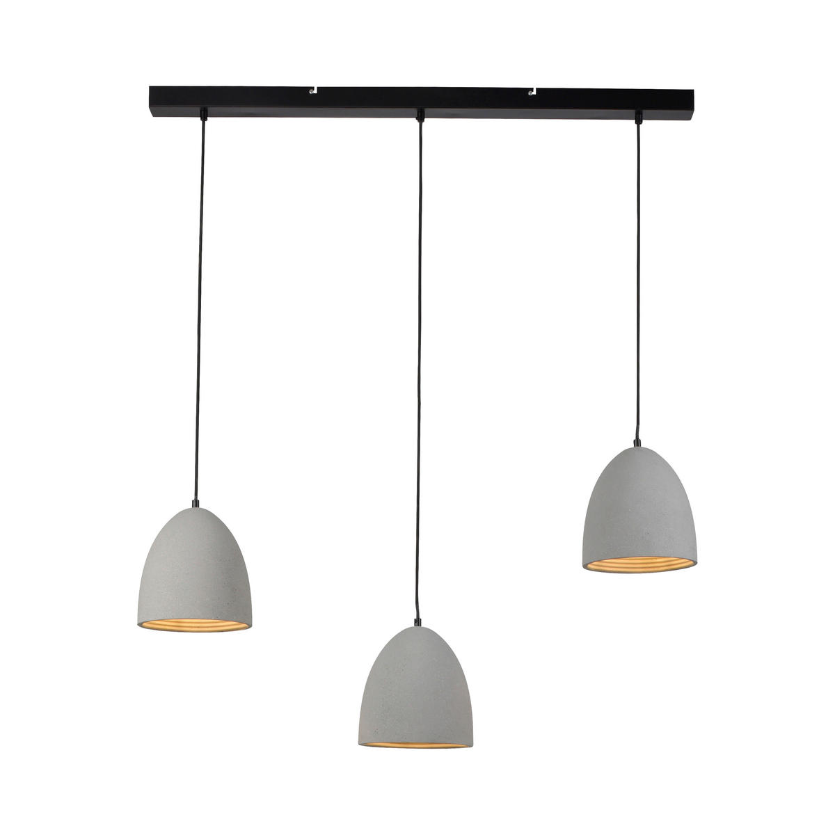 Paul Neuhaus Pendelleuchte ETON 2233-22 grau Beton Eisen B/H/D: ca. 21x120x100 cm E27 3 Brennstellen ETON - grau (100,00/120,00cm) - Paul Neuhaus