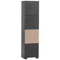 Regal Alexa schwarz matt B/H/T: ca. 76x165,1x33,1 cm Alexa - schwarz (76,00/165,10/33,10cm) - Möbelpartner