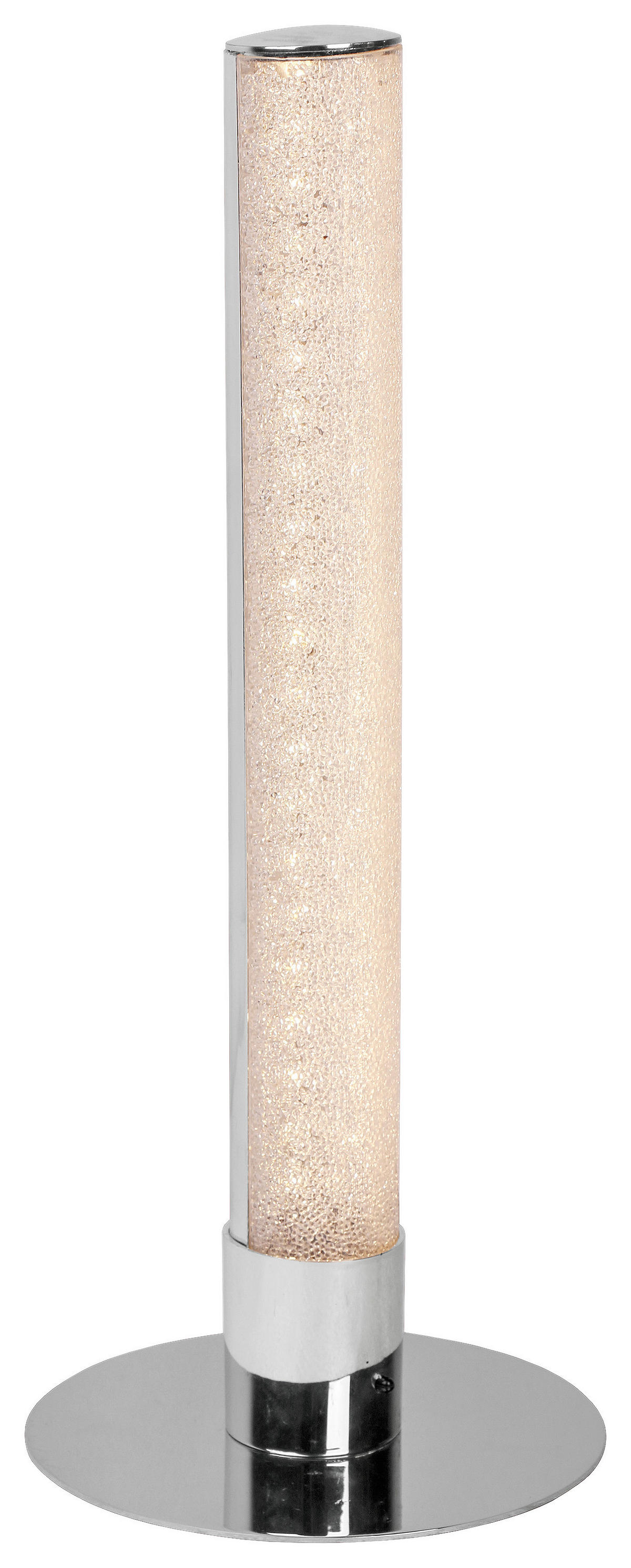POCOline Tischleuchte Chrom klar Metall Acryl H/D: ca. 40x15 cm Polly - klar/Chrom (15,00/40,00cm) - POCOline
