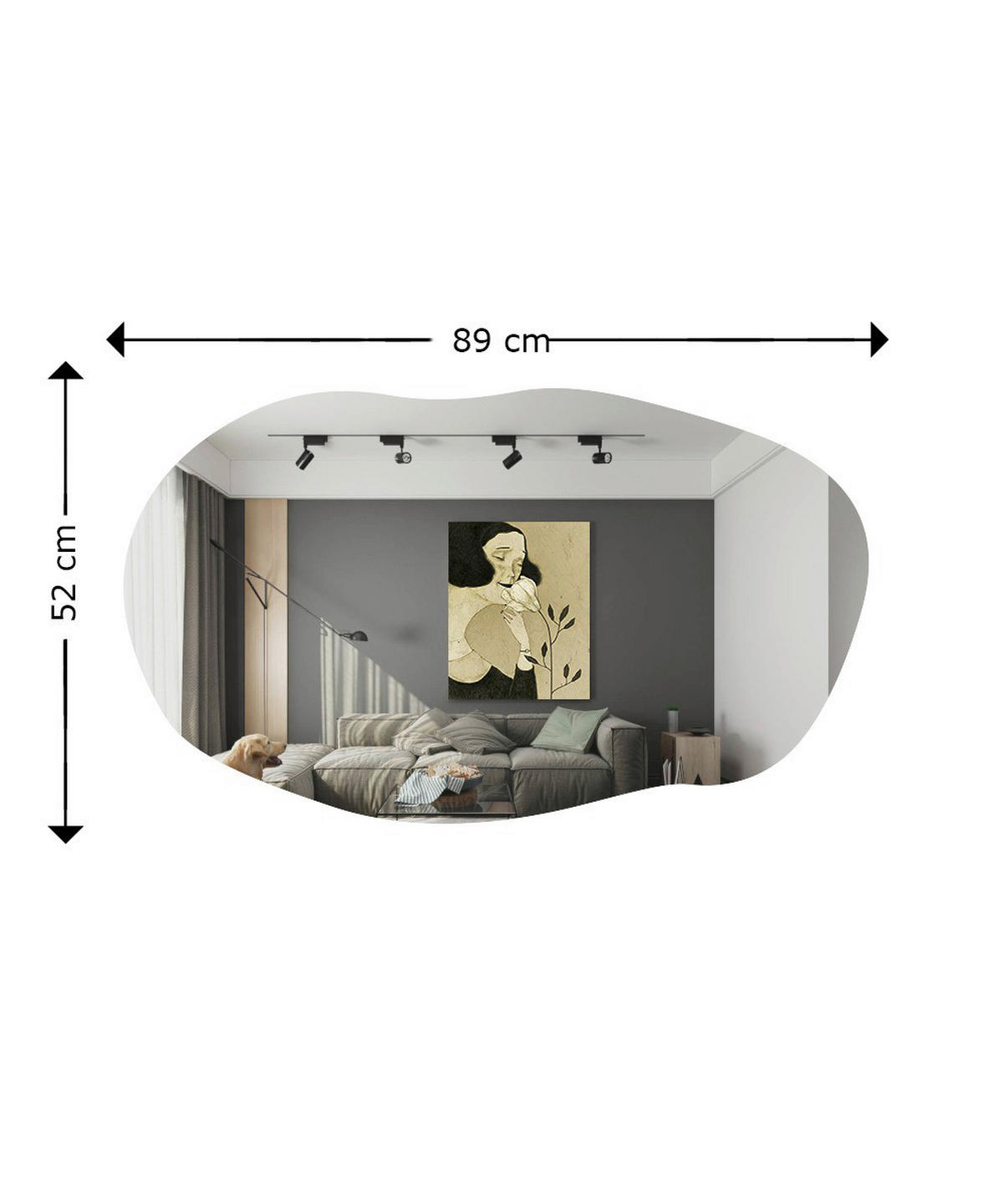 Wandspiegel Losa B/H/T: ca. 52x89x3,5 cm Losa - (52,00/89,00/3,50cm) - moebel17