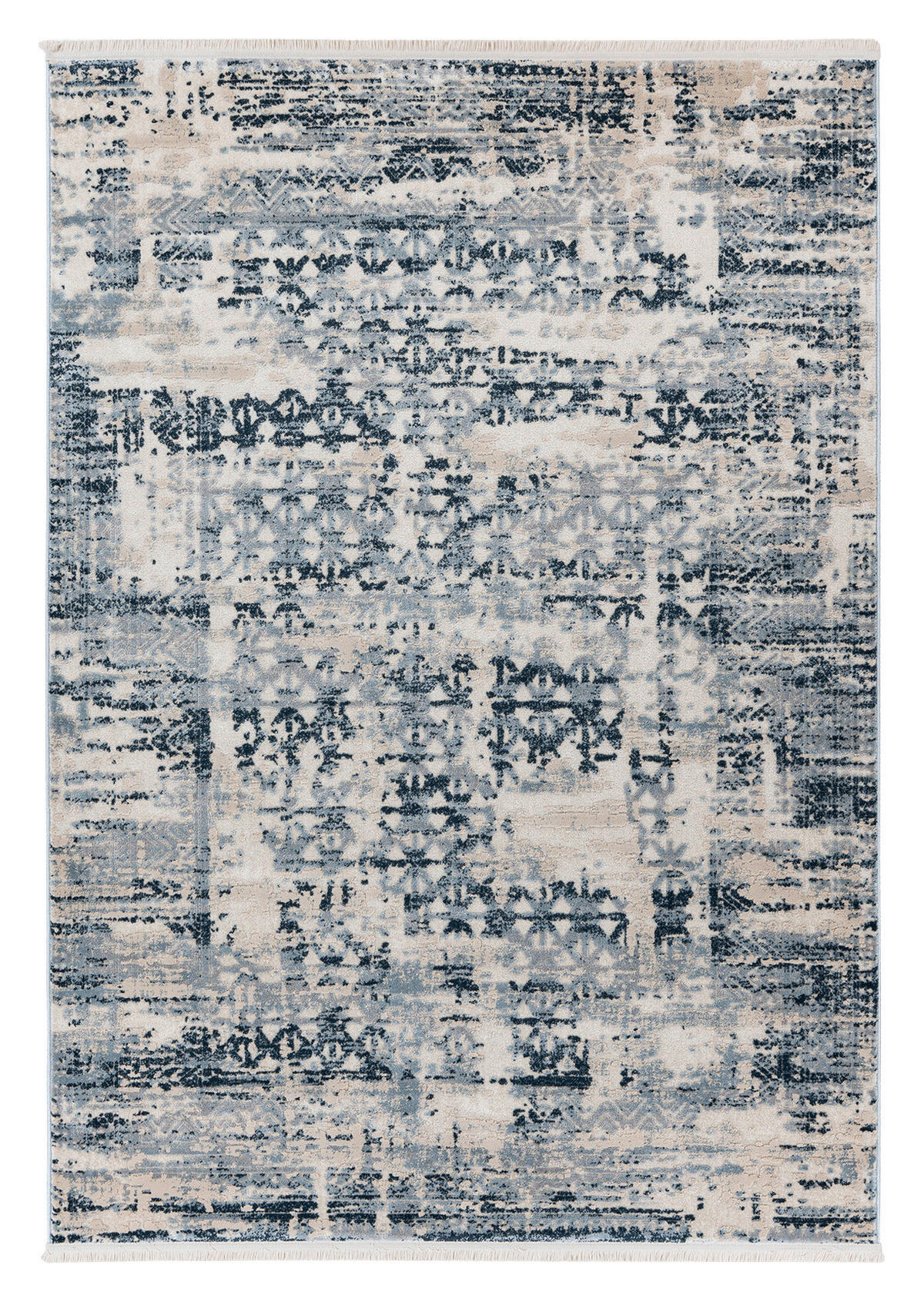 Kayoom Kurzflorteppich Adela 325 blau B/H/L: ca. 80x1,3x150 cm Adela 325 - blau (150,00/80,00/1,30cm) - Kayoom