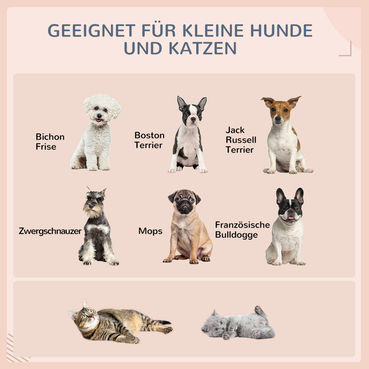 PawHut Hunde-Zubehör schwarz Edelstahl B/H/L: ca. 51x51x41 cm Hundehütte - schwarz (41,00/51,00/51,00cm) - PawHut