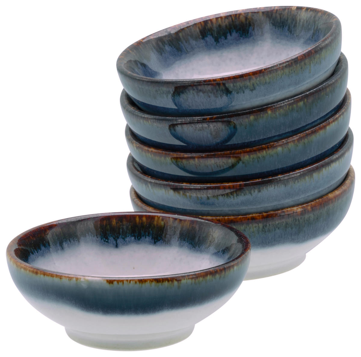 CreaTable Dipschalen-Set Cascade blau Steinzeug Cascade - blau - CreaTable