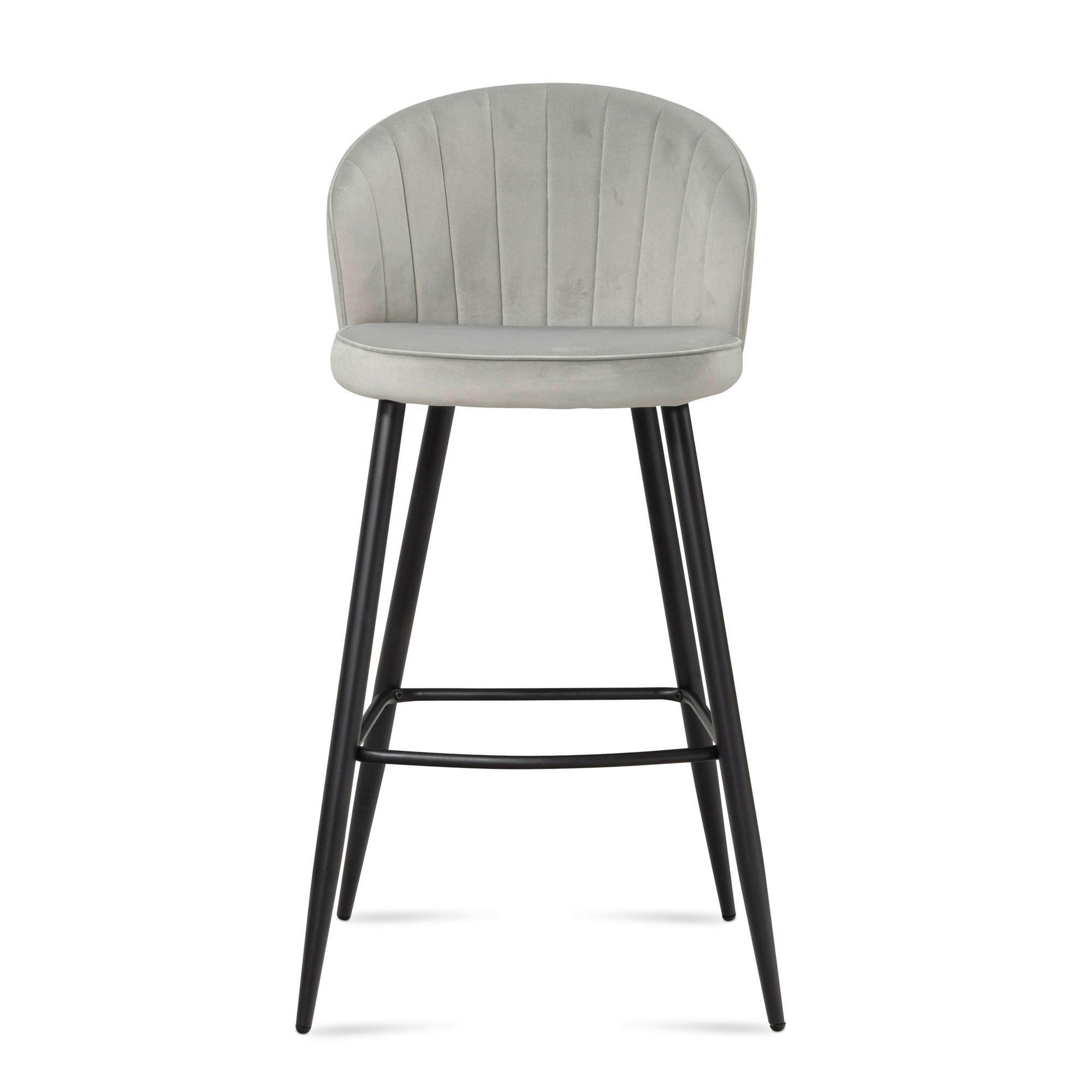 Barhocker 2er Set grau Polyester B/H/T: ca. 56x103x53 cm 2er Set - grau (56,00/103,00/53,00cm) - Wohnling