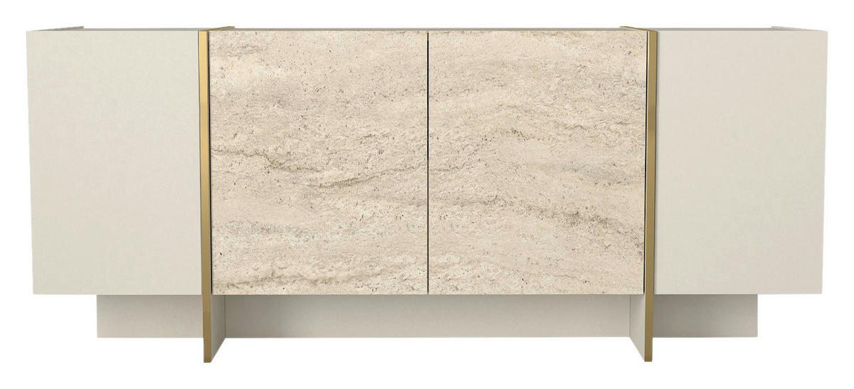 Sideboard Veyron beige granit Optik B/H/T: ca. 180x75,5x46,6 cm Veyron - beige/granit (180,00/75,50/46,60cm) - moebel17