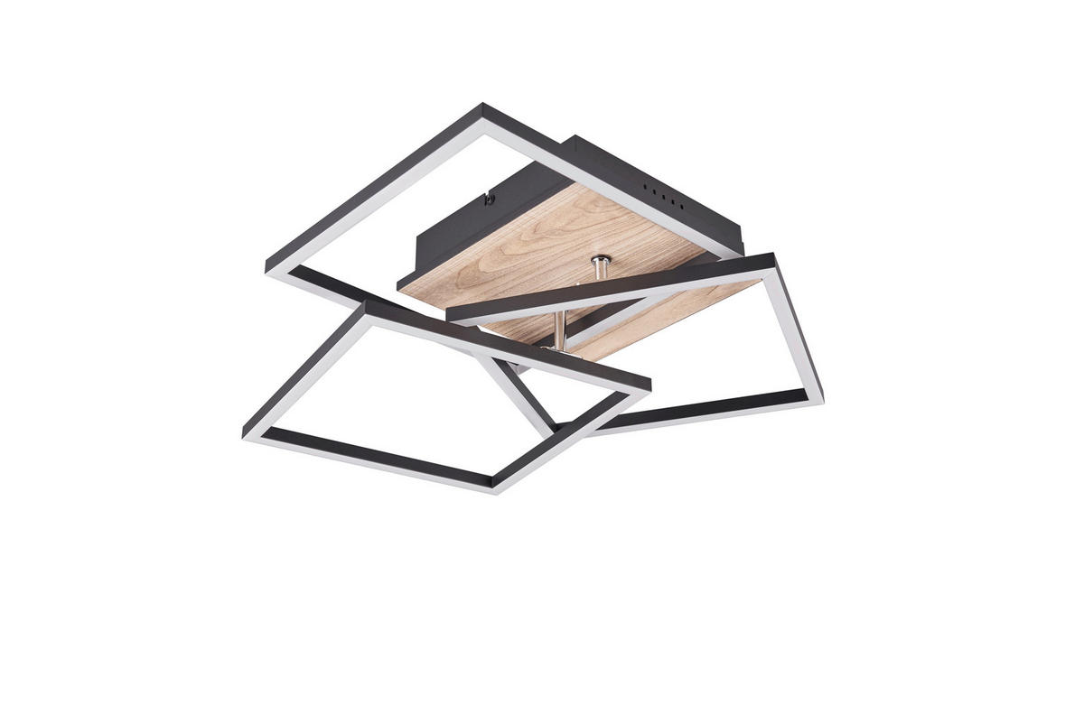 Reality LED-Deckenleuchte R62883135 Mobile schwarz Acryl Metall MDF B/H/T: ca. 39x10x42 cm 1 Brennstellen Mobile - schwarz (39,00/10,00/42,00cm) - Reality