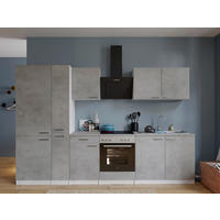 Respekta Küchenblock Malia Beton Optik B/H/T: ca. 300x200x60 cm Malia - Beton/weiß (300,00/200,00/60,00cm) - Respekta