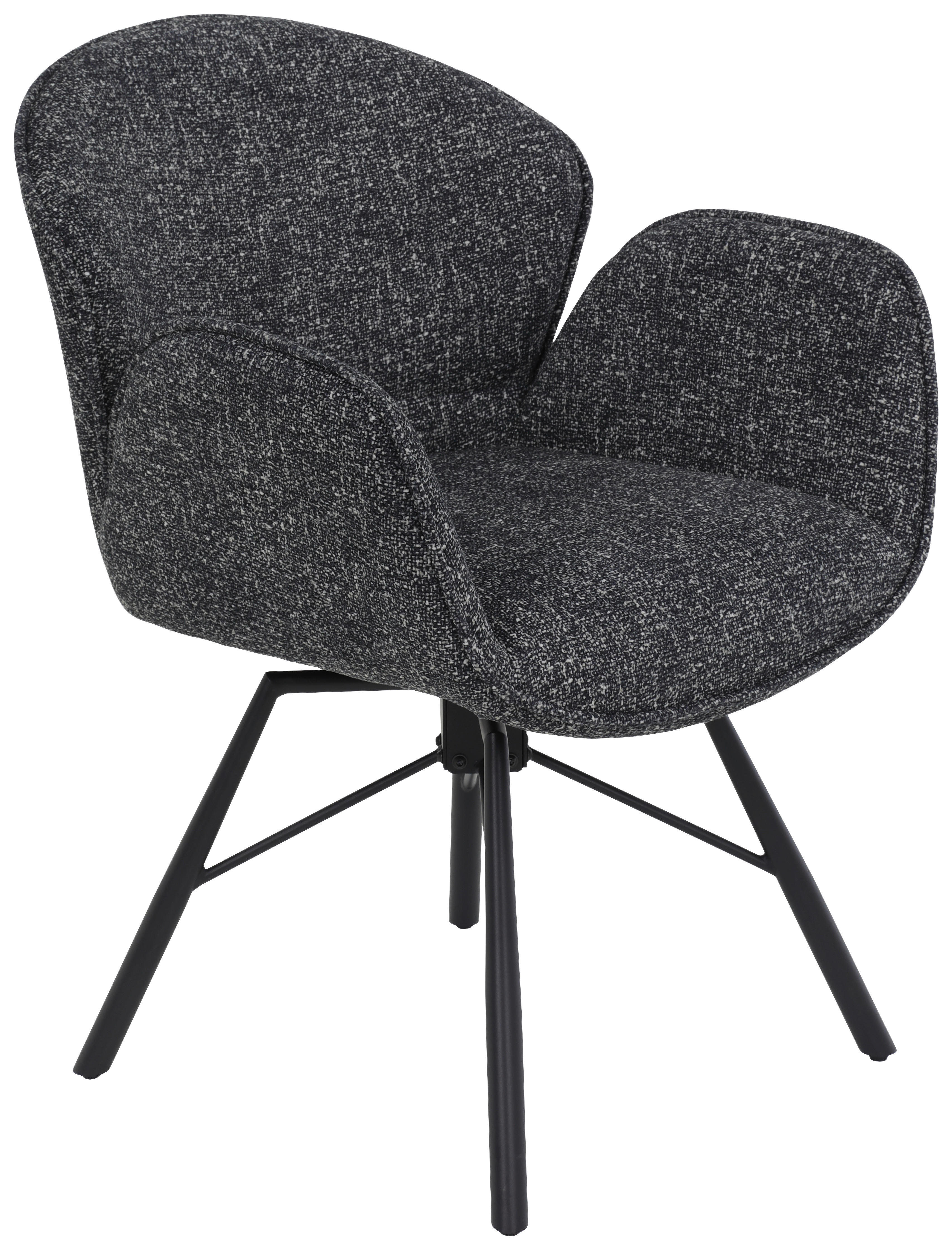 Sessel Bristol, 2er-Set anthrazit Metall Microfaser B/H/T: ca. 62x83x66 cm Bristol, 2er-Set - anthrazit (62,00/83,00/66,00cm) - Hela