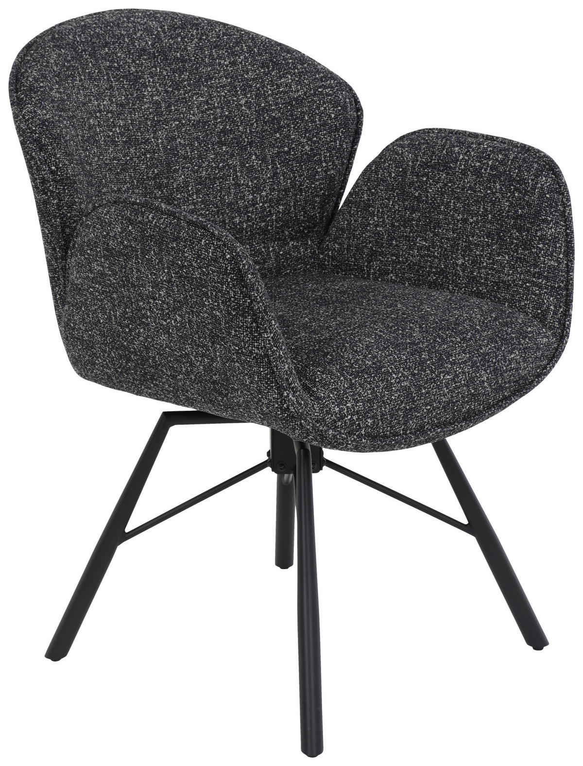 Sessel Bristol, 2er-Set anthrazit Metall Microfaser B/H/T: ca. 62x83x66 cm Bristol, 2er-Set - anthrazit (62,00/83,00/66,00cm) - Hela