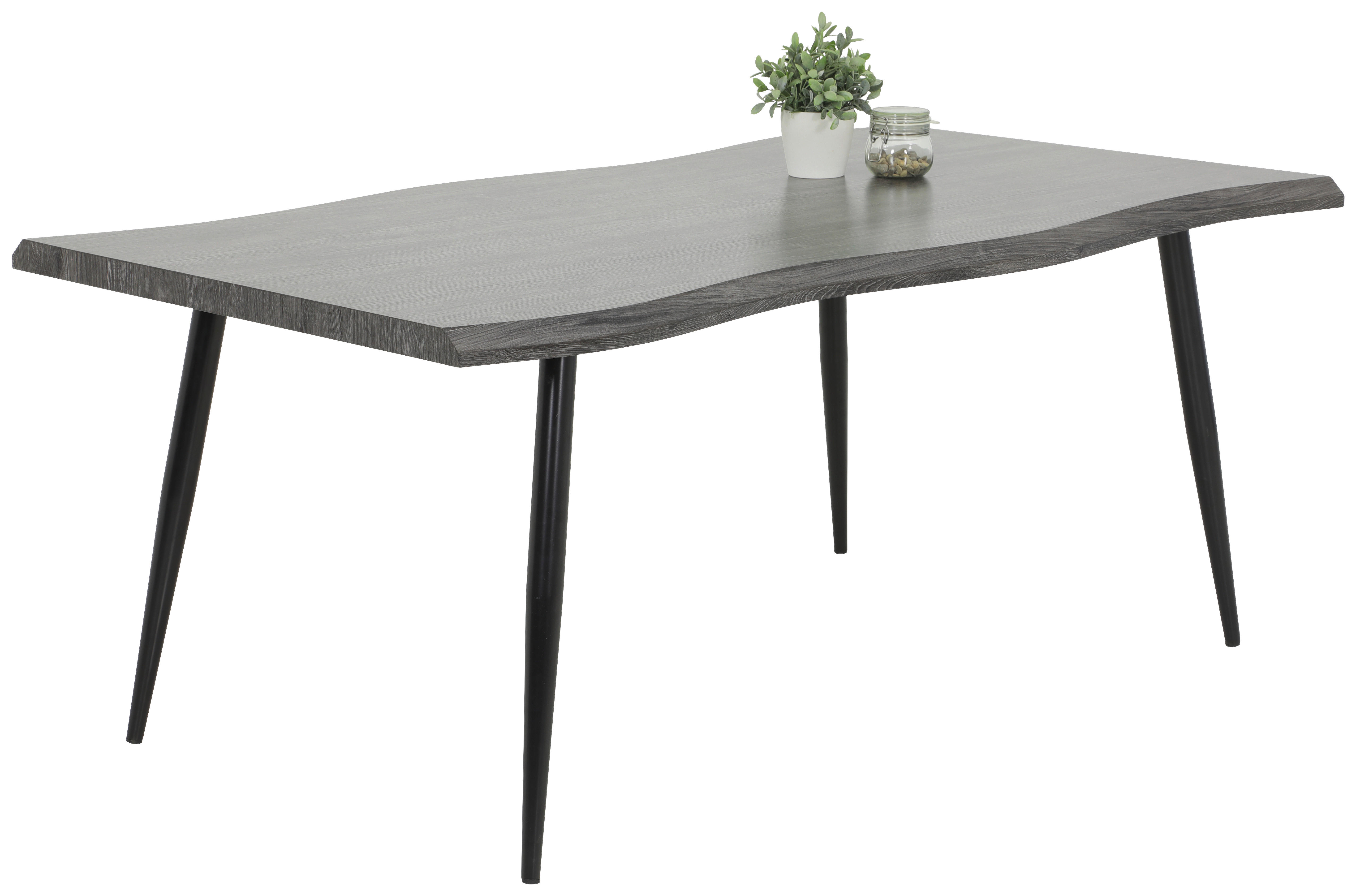 Esstisch Gabi grau B/H/T: ca. 180x76x100 cm Gabi - schwarz/grau (180,00/76,00/100,00cm)