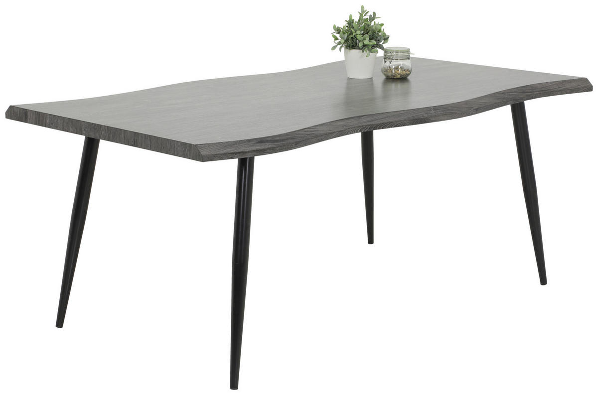 Esstisch Gabi grau B/H/T: ca. 180x76x100 cm Gabi - schwarz/grau (180,00/76,00/100,00cm)