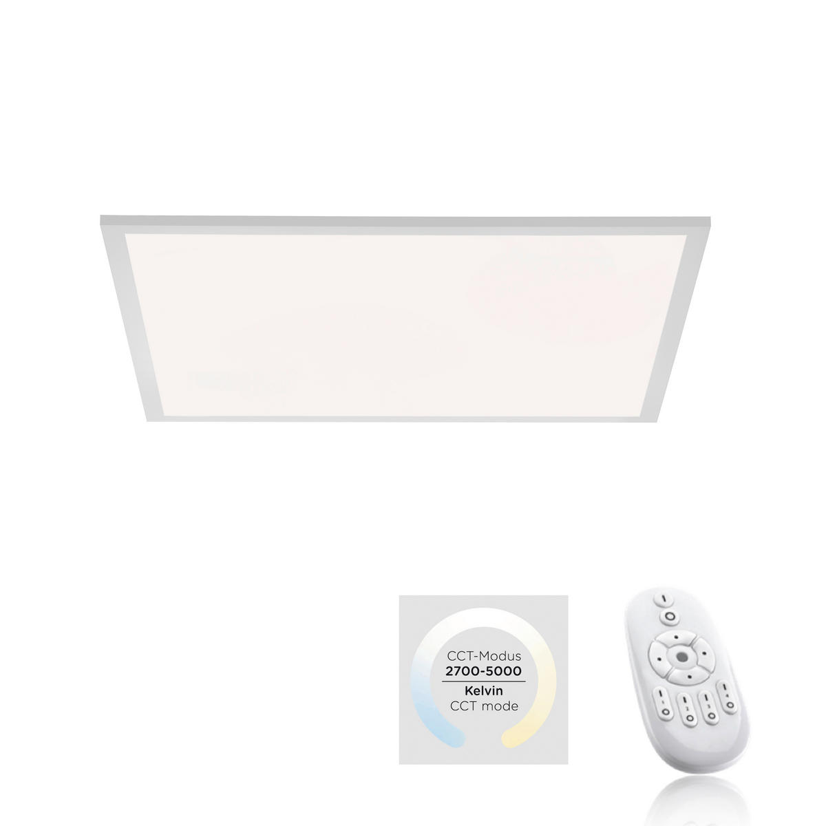 Just Light LED-Deckenpanel FLAT 14532-16 weiß Kunststoff Metall B/H/T: ca. 62x5,6x62 cm 1 Brennstellen FLAT - weiß (62,00/5,60/62,00cm) - Just Light