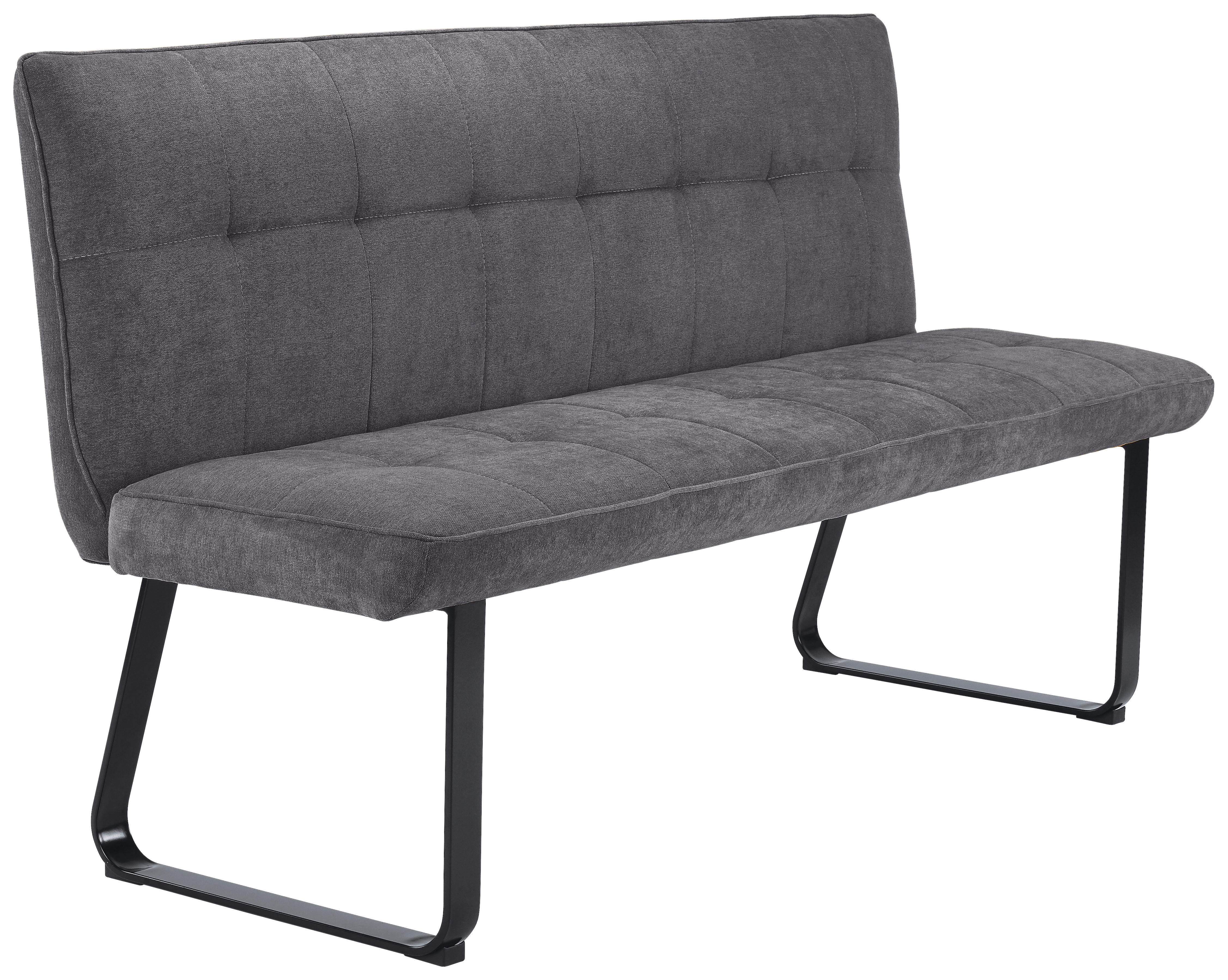 Bank TALEA dunkelgrau schwarz B/H/T: ca. 160x92x59 cm TALEA - schwarz/dunkelgrau (160,00/92,00/59,00cm) - byLIVING